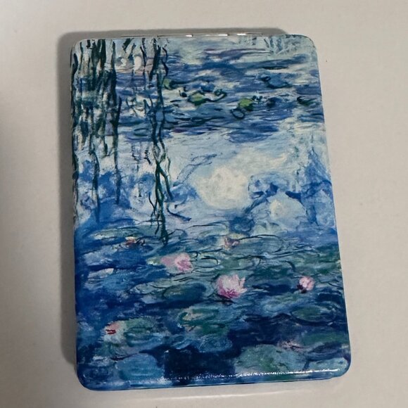 Monet Water Lily Travel Mirror – Compact & Elegant - Picture 2 of 3